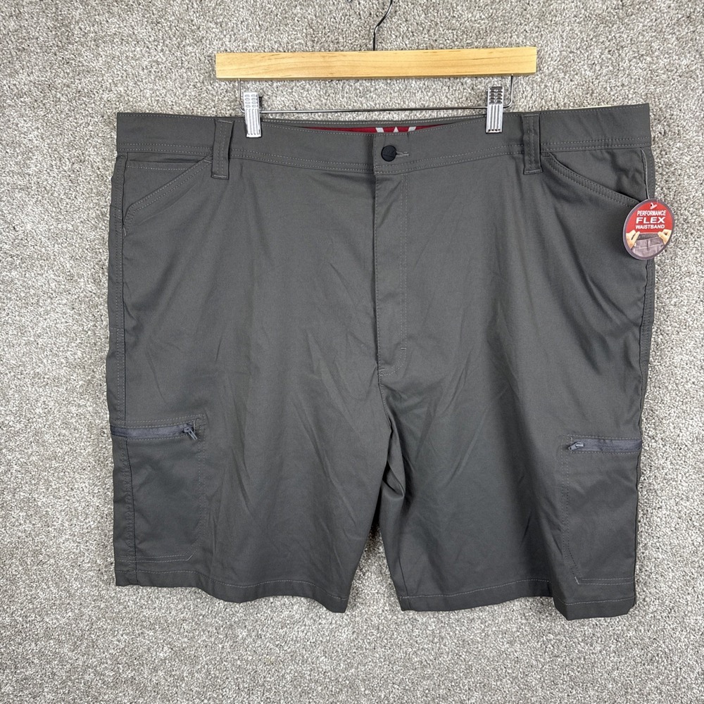 Wrangler Men's Gray Cargo Shorts With Flex Elastic Waistband‎ Size 48 NEW